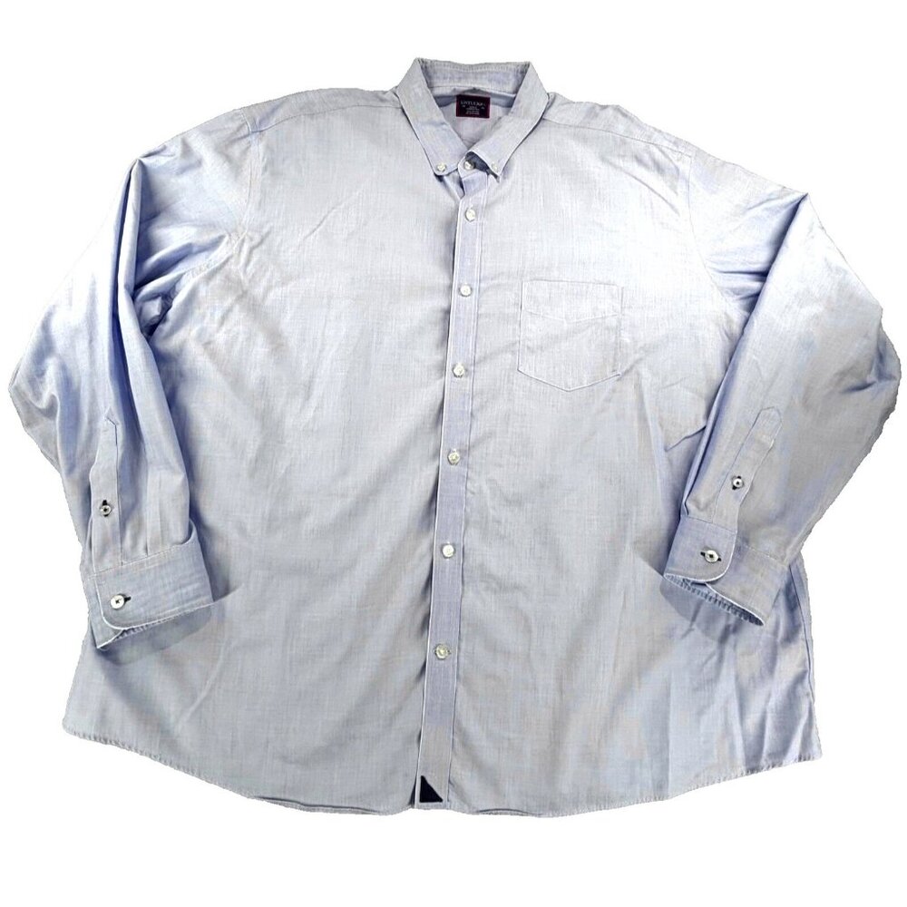 UNTUCKit Shirt Mens 3XLC Blue Cotton Round Hem Long Sleeve Casual Button-Down